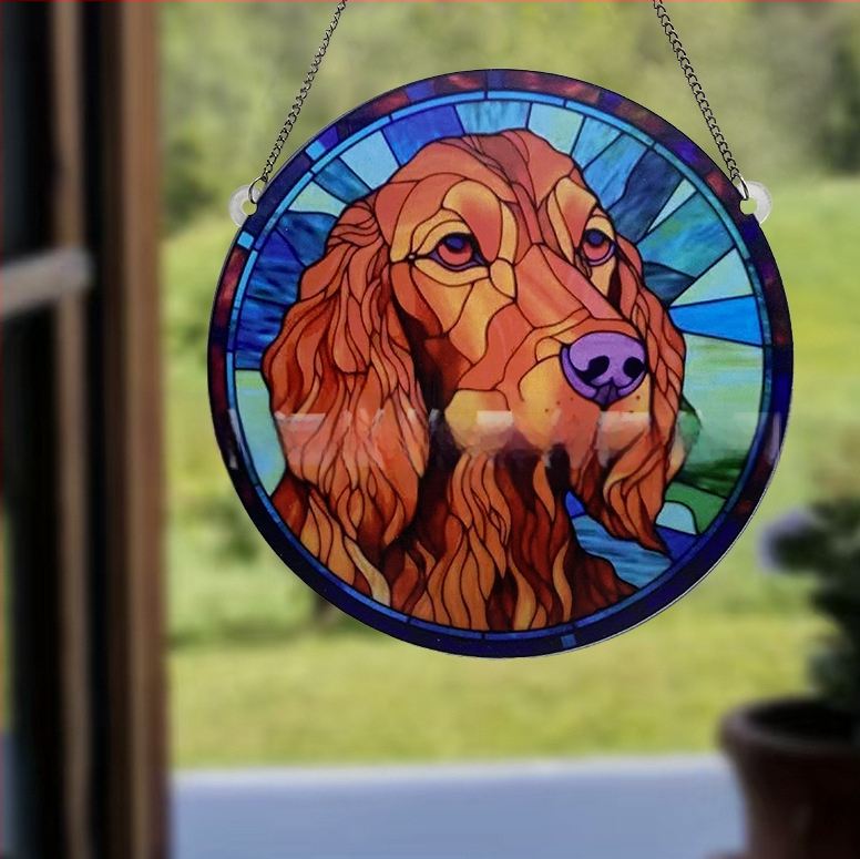 Διακοσμητικό παραθύρου με ακρυλικό σκύλο σε ζωγραφική, Huiyu, μοντέρνο στυλ τέχνης, εκτύπωση