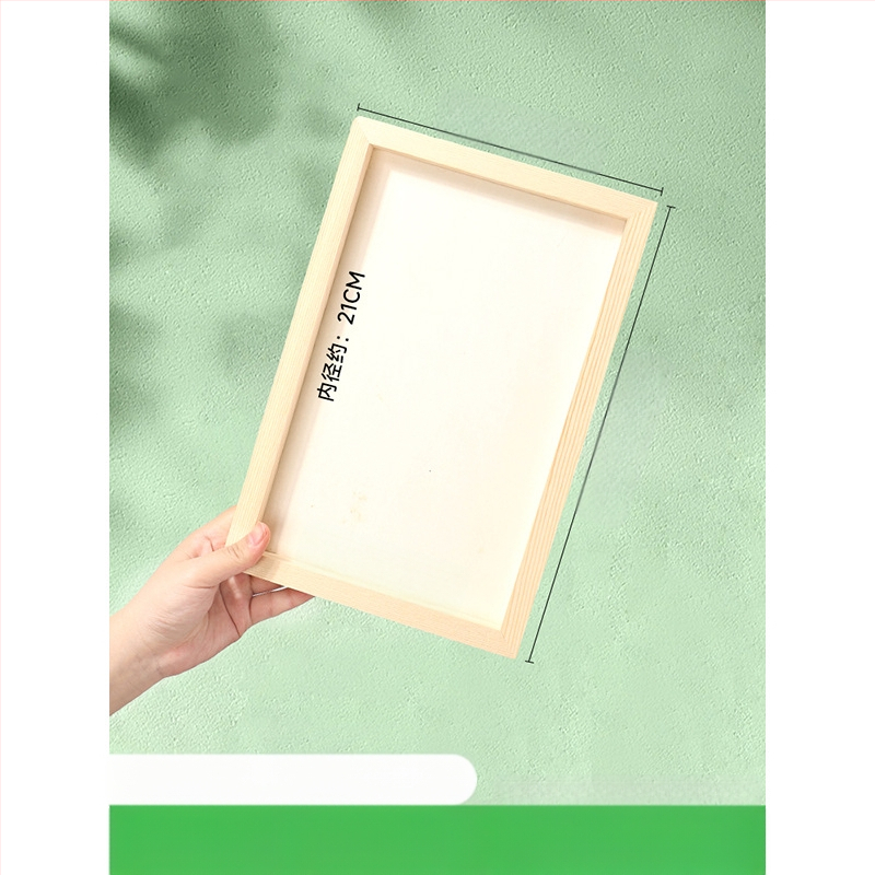 Глинена рамка за картина, дървена триизмерна рамка, стил карикатура, орнамент