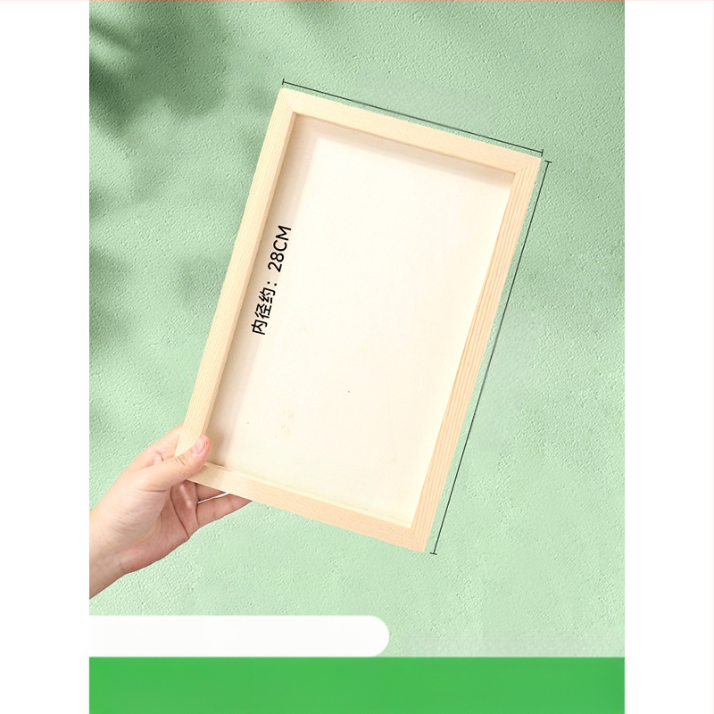 Глинена рамка за картина, дървена триизмерна рамка, стил карикатура, орнамент