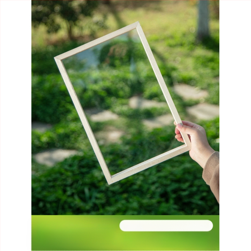 Глинена рамка за картина, дървена триизмерна рамка, стил карикатура, орнамент