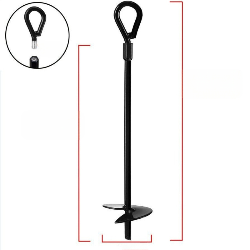 Спирална земна котва за къмпинг палатки – карбонова стомана