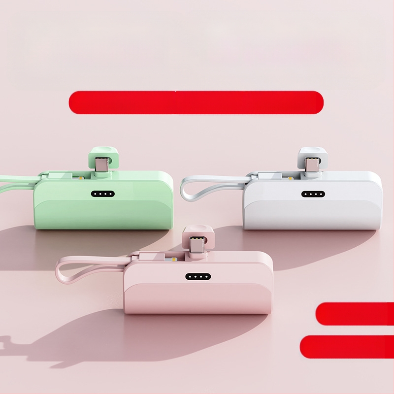 Kapsulės formos nešiojamas energijos bankas 5000mAh, 10W greitas įkrovimas, 5V įėjimas, AFC protokolas