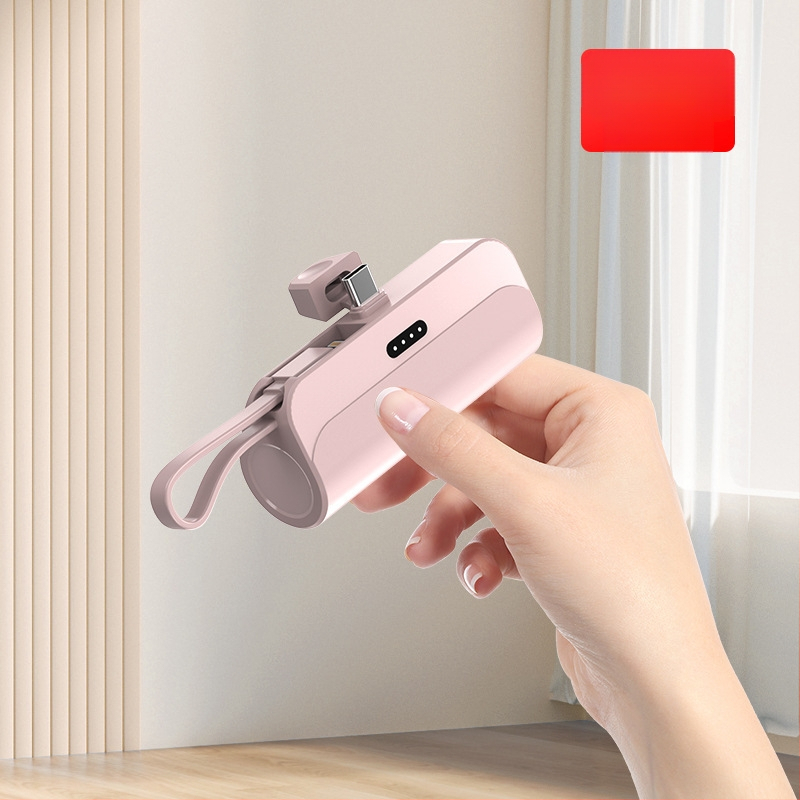 Kapsulės formos nešiojamas energijos bankas 5000mAh, 10W greitas įkrovimas, 5V įėjimas, AFC protokolas