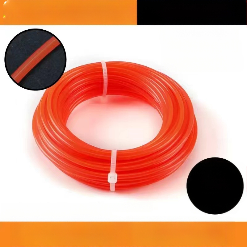 Νάιλον σχοινί για χλοοκοπτικό με στριφτό ατσάλινο σύρμα, κεφαλή ζιζανίων στρογγυλή και τετράγωνη, ανθεκτικό