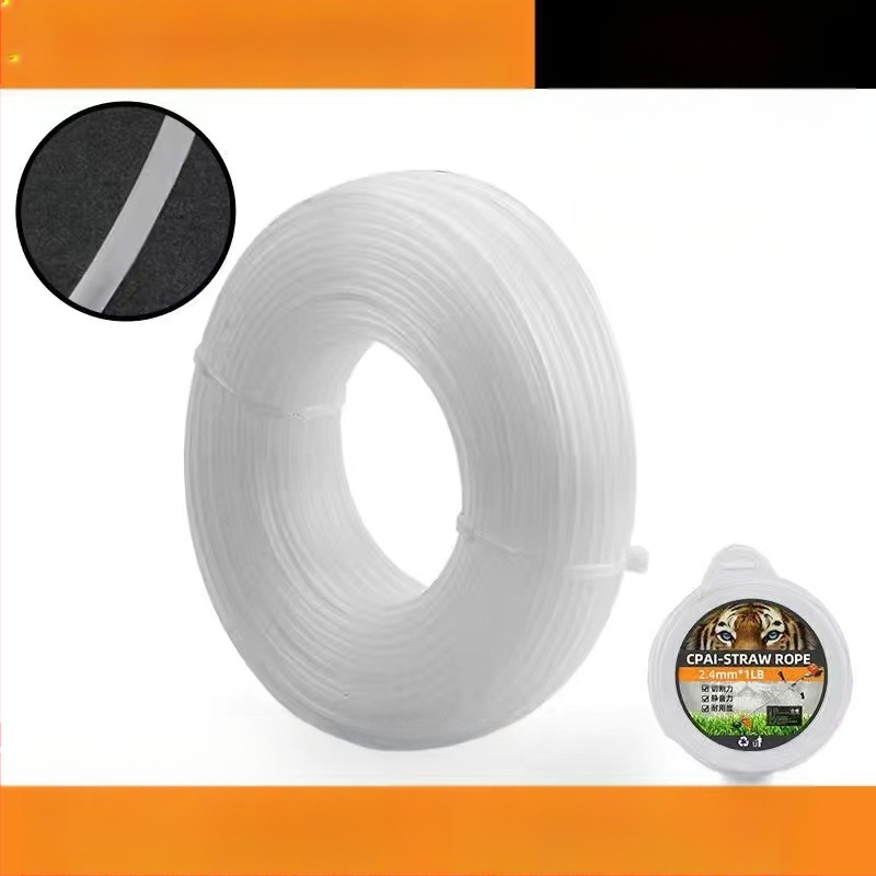 Νάιλον σχοινί για χλοοκοπτικό με στριφτό ατσάλινο σύρμα, κεφαλή ζιζανίων στρογγυλή και τετράγωνη, ανθεκτικό