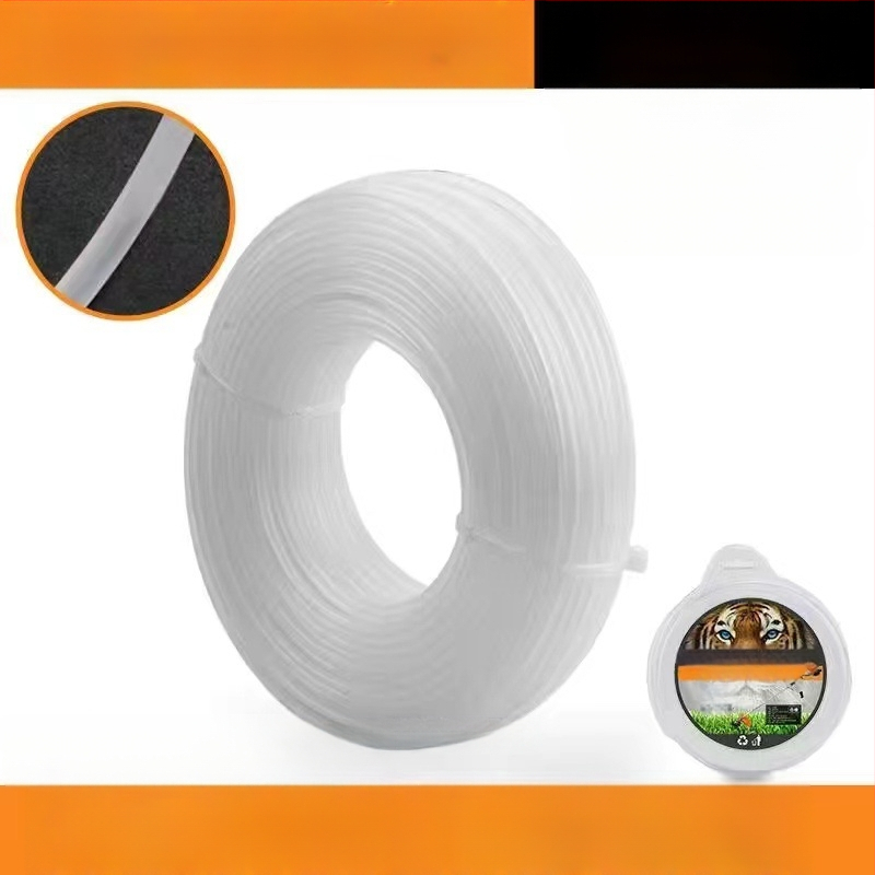 Νάιλον σχοινί για χλοοκοπτικό με στριφτό ατσάλινο σύρμα, κεφαλή ζιζανίων στρογγυλή και τετράγωνη, ανθεκτικό