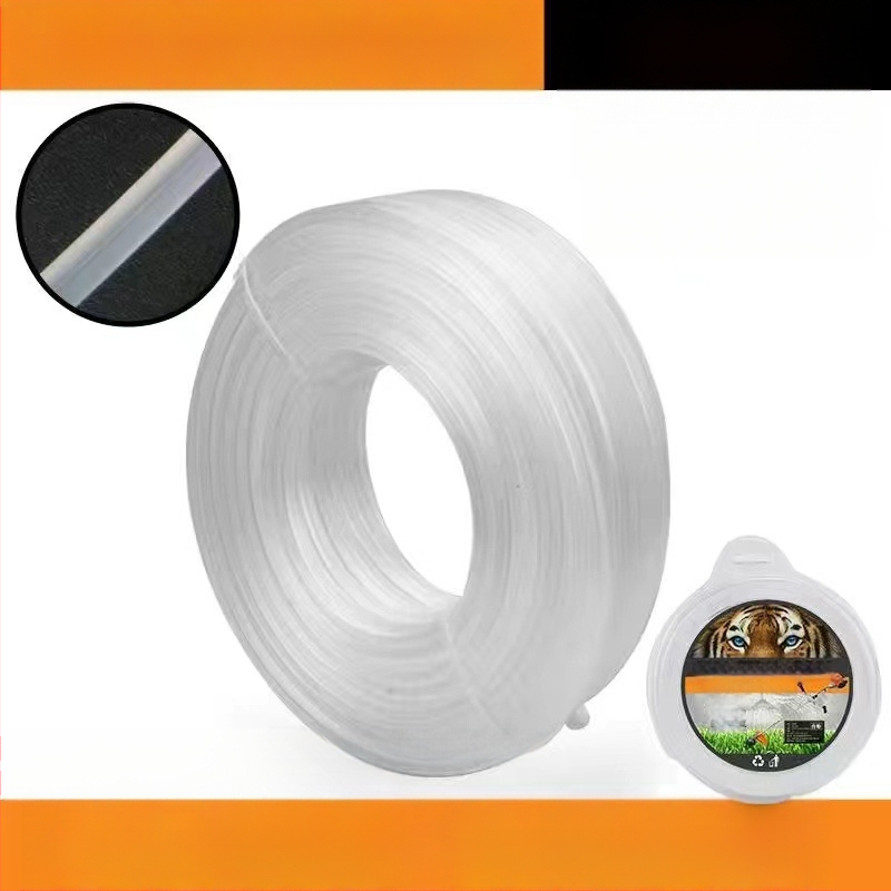 Νάιλον σχοινί για χλοοκοπτικό με στριφτό ατσάλινο σύρμα, κεφαλή ζιζανίων στρογγυλή και τετράγωνη, ανθεκτικό