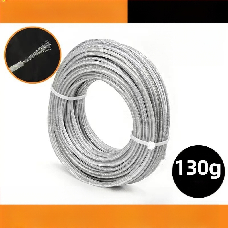 Νάιλον σχοινί για χλοοκοπτικό με στριφτό ατσάλινο σύρμα, κεφαλή ζιζανίων στρογγυλή και τετράγωνη, ανθεκτικό