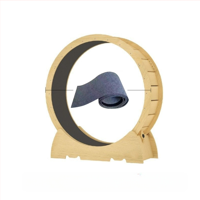 Bėgimo takelis katėms su bėgimo ratuku ir laipiojimo stovu, mielo stiliaus, didelio tankio medienos plaušų plokštės konstrukcija