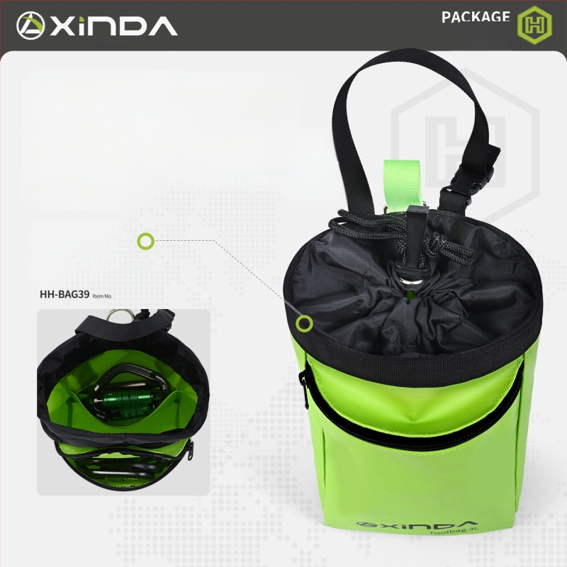 Xinda H серия инструментален багаж за работа на височина, катерене по дървета, пещери и алпинизъм, преносима чанта за талия