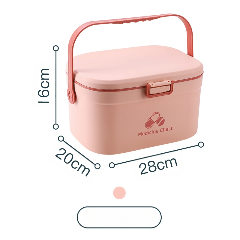Φορητή θήκη φαρμάκων με δύο διαμερίσματα, πλαστικό χερούλι, δυνατότητα εκτύπωσης λογότυπου
