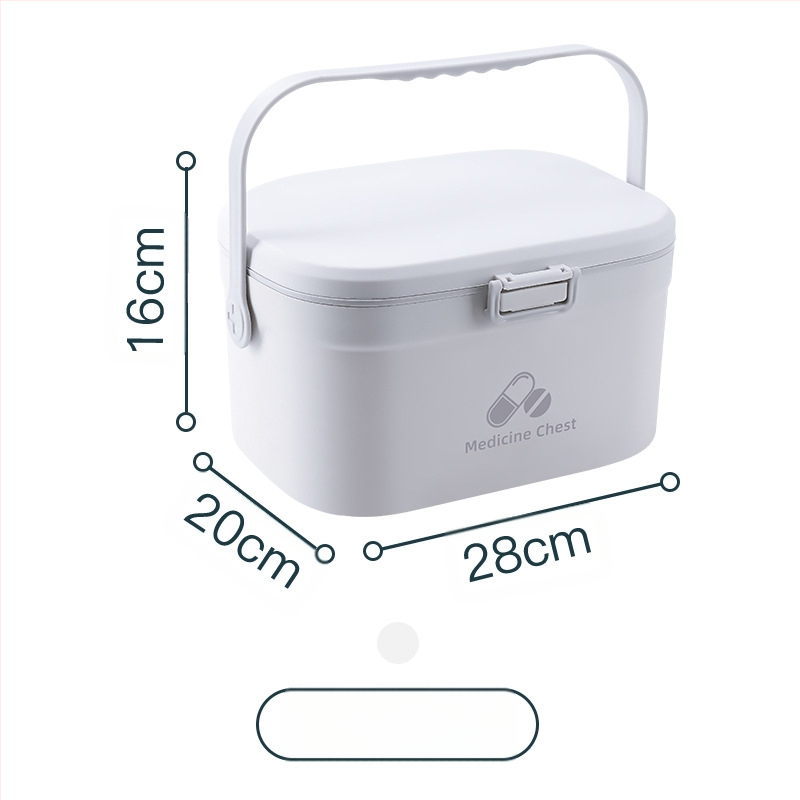 Φορητή θήκη φαρμάκων με δύο διαμερίσματα, πλαστικό χερούλι, δυνατότητα εκτύπωσης λογότυπου