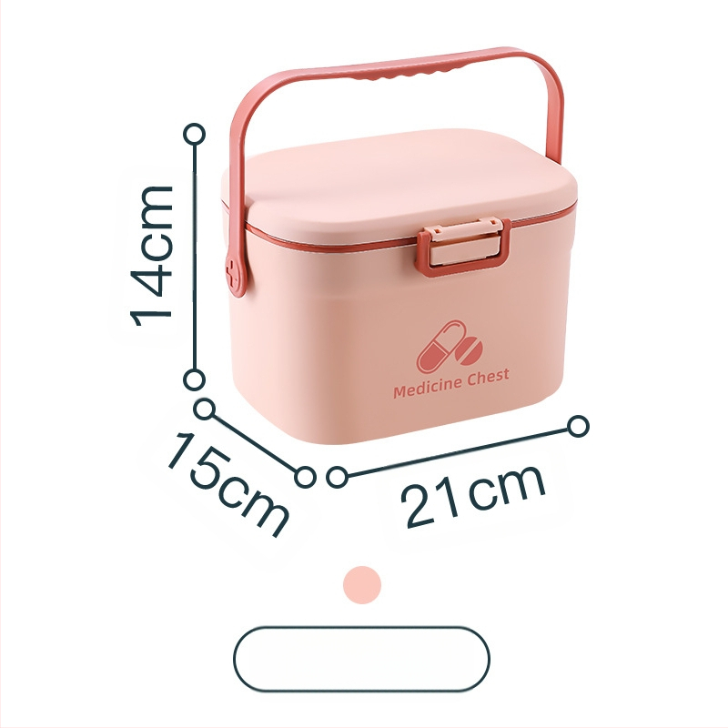 Φορητή θήκη φαρμάκων με δύο διαμερίσματα, πλαστικό χερούλι, δυνατότητα εκτύπωσης λογότυπου