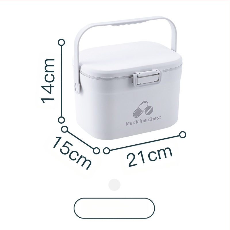 Φορητή θήκη φαρμάκων με δύο διαμερίσματα, πλαστικό χερούλι, δυνατότητα εκτύπωσης λογότυπου
