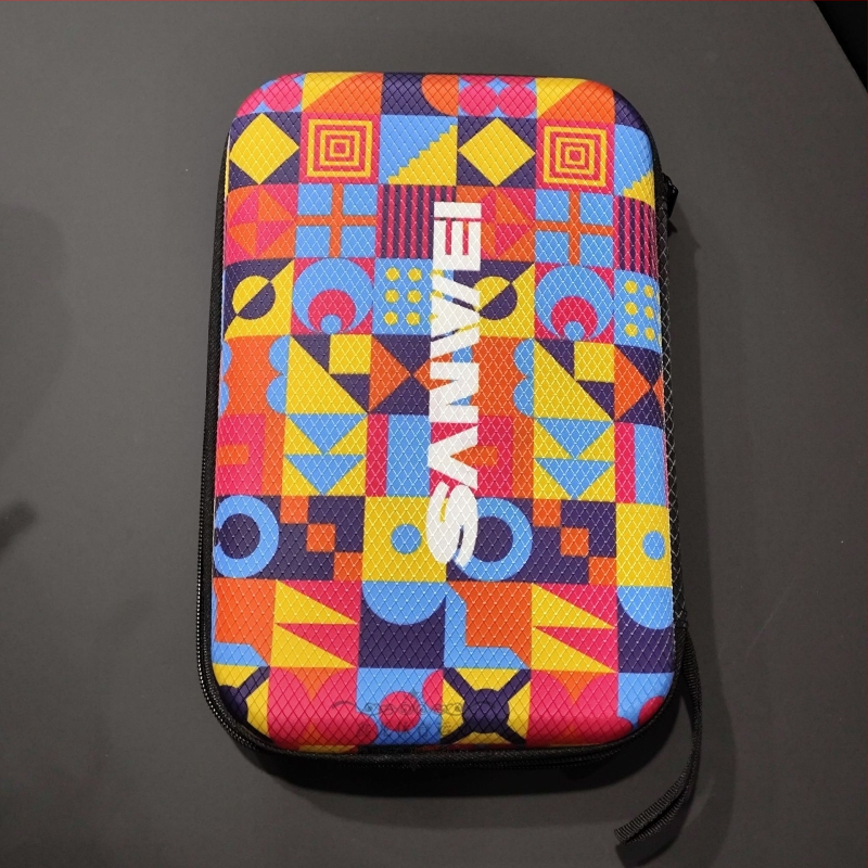 3D твърд калъф за ракета за тенис на маса, правоъгълен твърд корпус, подходящ за тенис на маса и бадминтон, Oxford плат, марка Three-dimensional sanwei