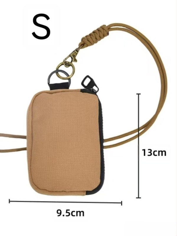 Geantă cu șnur pentru exterior – multifuncțională, pentru căști, chei, carduri și monede; Material Oxford, căptușeală din poliester, unisex, vară 2024