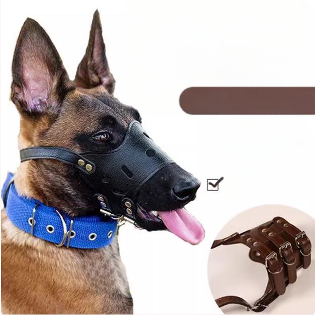 Odinė šunų snukio kaukė su antiįkandimo ir anti-laužymo funkcijomis, užkerta kelią chaotiškam valgymui
