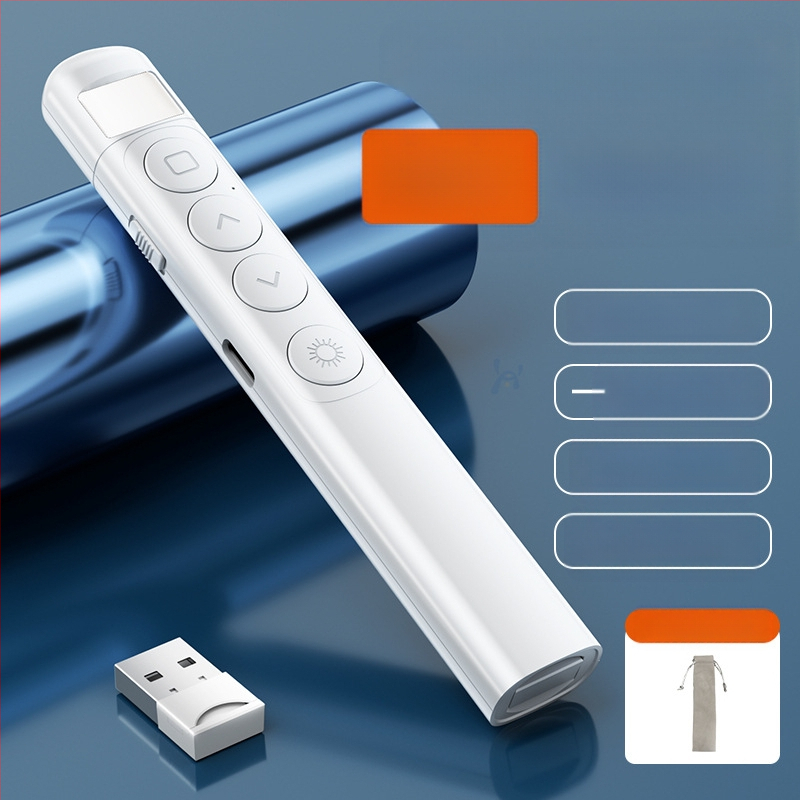 Xinlin PPT писалка за превъртане на страници с лазерен указател, зареждаща, ABS корпус, универсална съвместимост, лого отпечатано