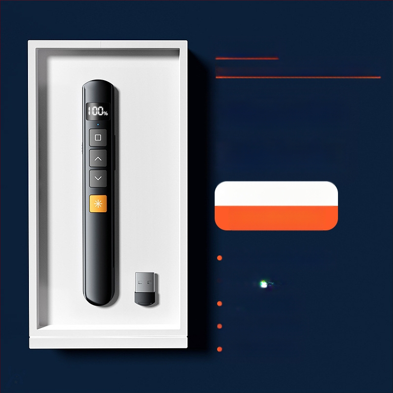 Xinlin PPT писалка за превъртане на страници с лазерен указател, зареждаща, ABS корпус, универсална съвместимост, лого отпечатано