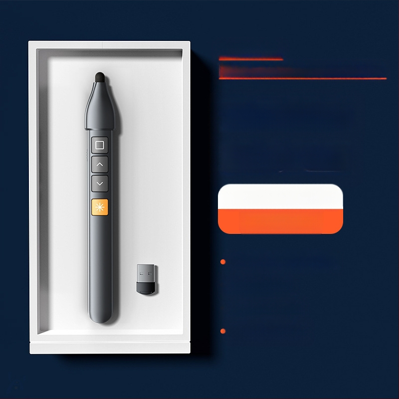 Xinlin PPT писалка за превъртане на страници с лазерен указател, зареждаща, ABS корпус, универсална съвместимост, лого отпечатано