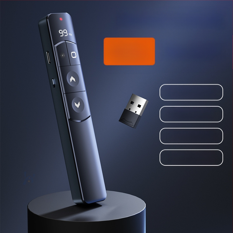 Xinlin PPT писалка за превъртане на страници с лазерен указател, зареждаща, ABS корпус, универсална съвместимост, лого отпечатано