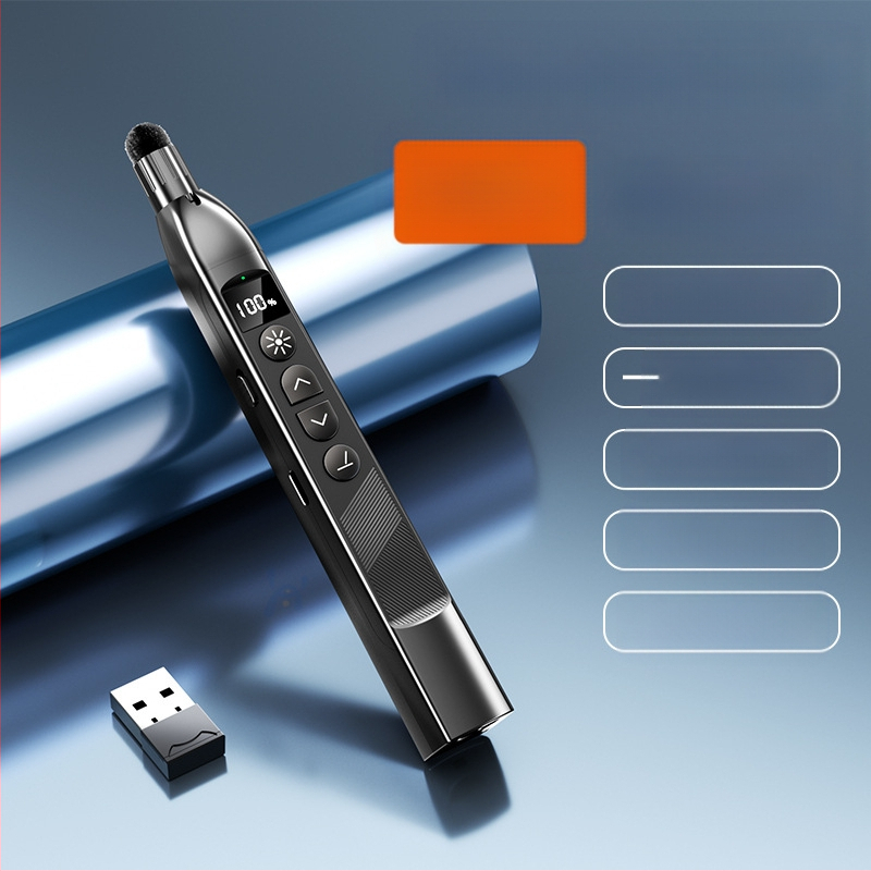 Xinlin PPT писалка за превъртане на страници с лазерен указател, зареждаща, ABS корпус, универсална съвместимост, лого отпечатано