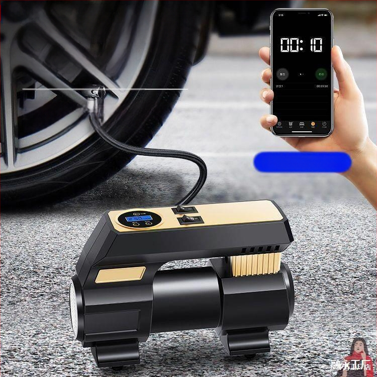 Elektrinė padangų pompa - aukšto slėgio, nešiojama, montuojama ant automobilio, vieno cilindro, su manometru (<80W)