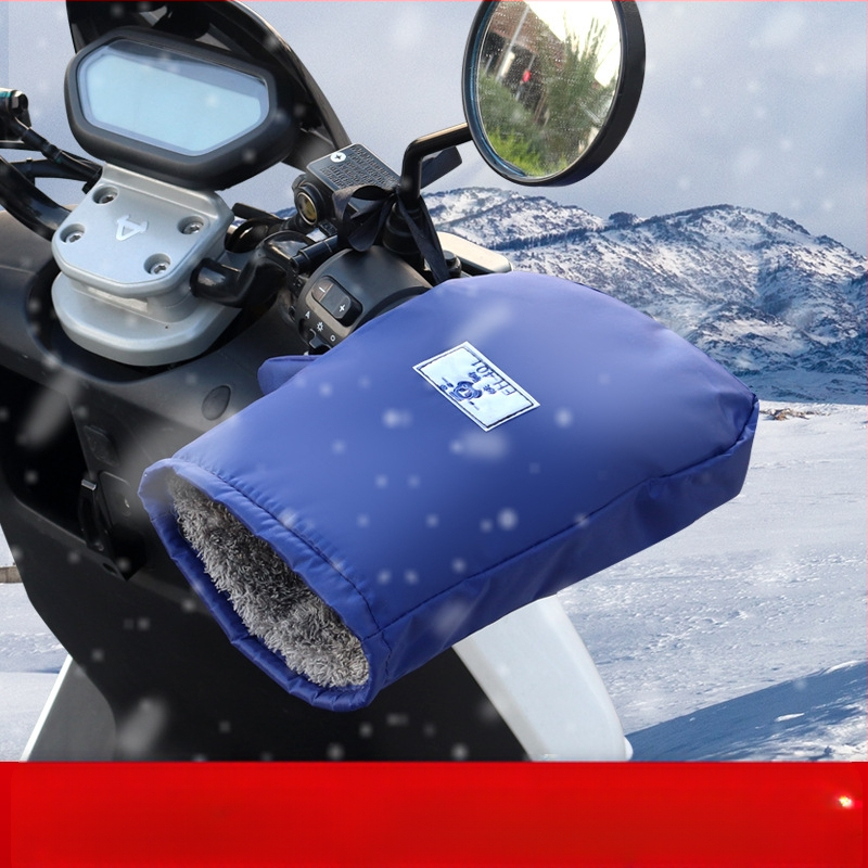 Naidun bao Zimné rukavice na riadidlá pre elektrické vozidlá, nepremokavé a teplé