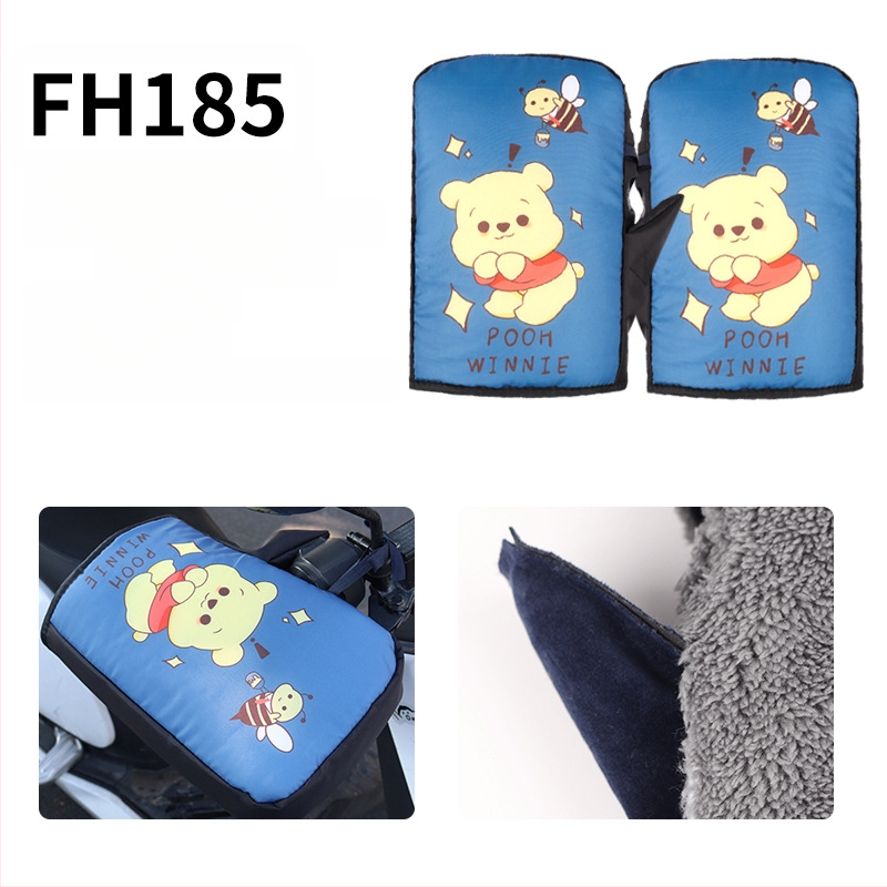 Naidun bao Zimné rukavice na riadidlá pre elektrické vozidlá, nepremokavé a teplé