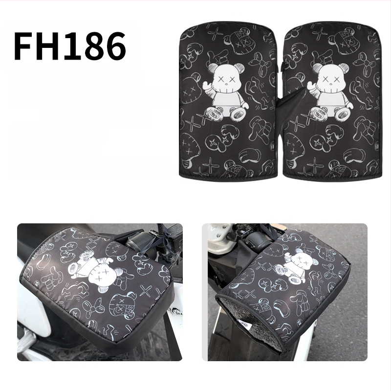 Naidun bao Zimné rukavice na riadidlá pre elektrické vozidlá, nepremokavé a teplé