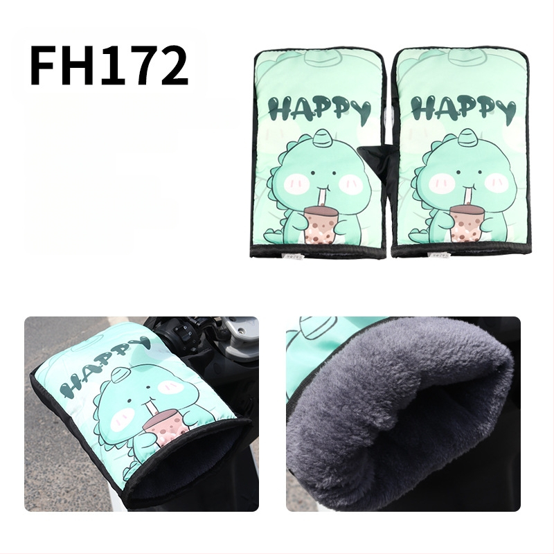 Naidun bao Zimné rukavice na riadidlá pre elektrické vozidlá, nepremokavé a teplé