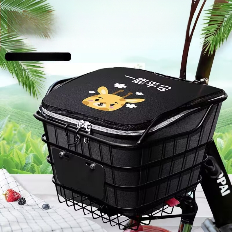 Priekinis krepšys elektriniam dviračiui, poliesterio pluoštas, su įdėklu, Jia Ning