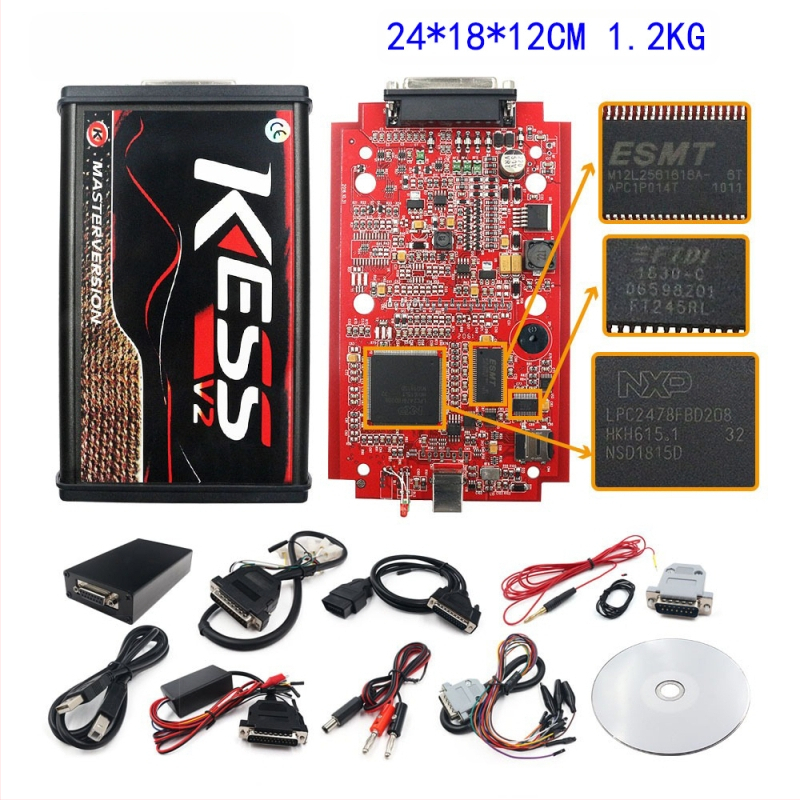 Automobiļu defektu diagnostikas instruments, KESS V2 KTAG, 12V, darbības diapazons -50°C līdz 60°C