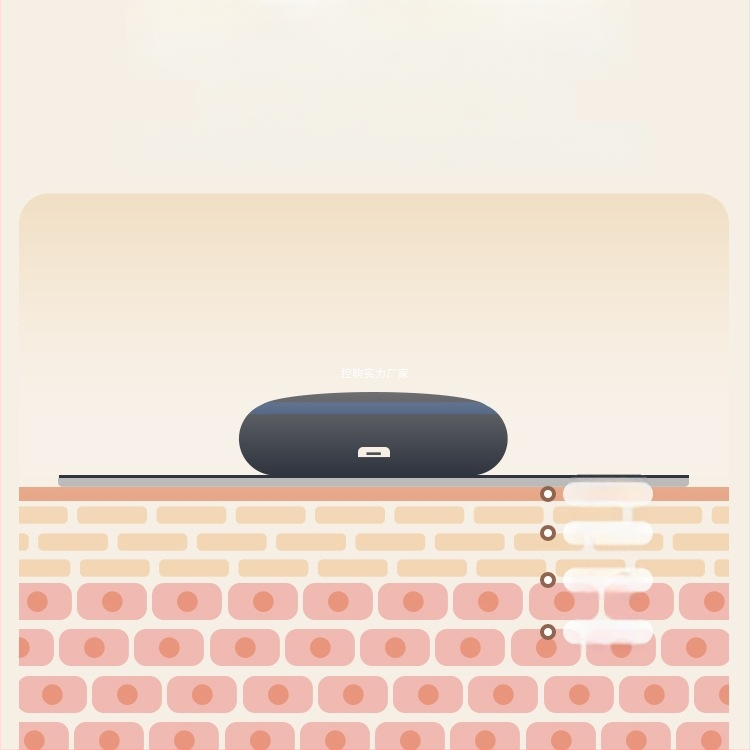 Masažer za vratnu kralješnicu JZAMT01, punjiv, 1 kontakt za masažu, mini masažna pločica, pulsna akupunktura