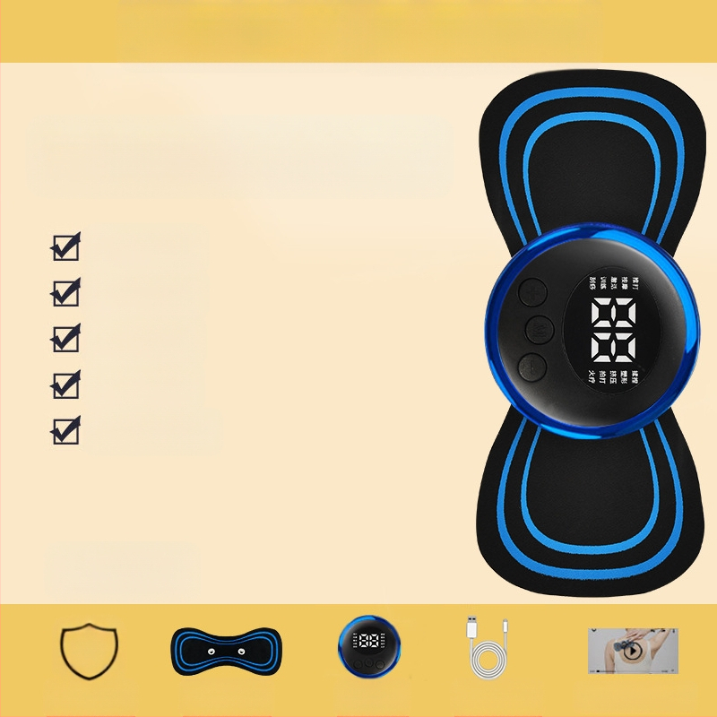 Masažer za vratnu kralješnicu JZAMT01, punjiv, 1 kontakt za masažu, mini masažna pločica, pulsna akupunktura