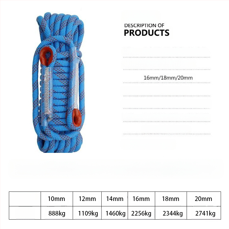 Νάιλον σχοινί ασφαλείας για αναρρίχηση – απορροφητικός κραδασμός, υπαίθρια ορειβασία, ποικιλία μηκών
