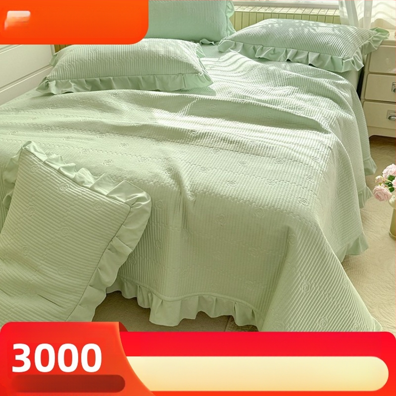 Lova užtiesalos iš regeneruotos celiuliozės pluošto, siuvinėta ir išsiuvinėta, reaktyvus dažymas, vienos spalvos, princesės stilius