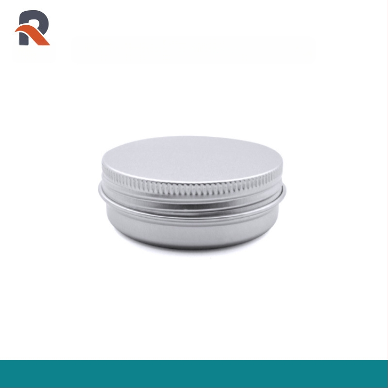 Aliuminė apvali srieginė laikymo dėžutė, 60 g talpa; offset spausdinimas; apvali forma; modelis 6825 sriegis; 12 vnt./setas