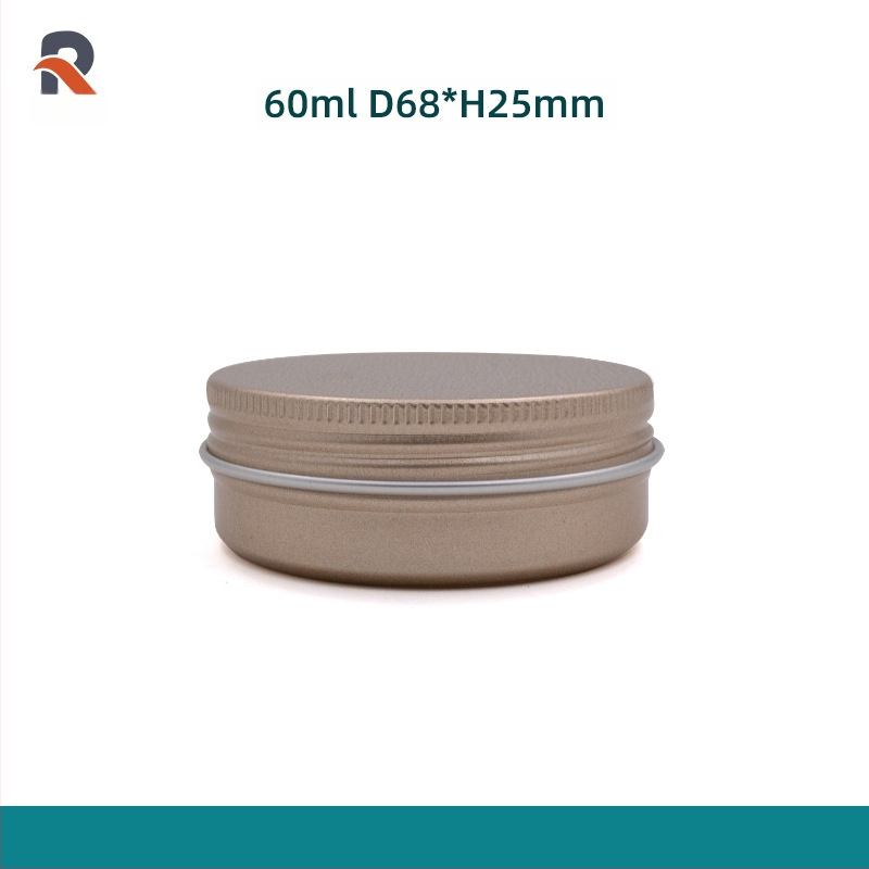 Aliuminė apvali srieginė laikymo dėžutė, 60 g talpa; offset spausdinimas; apvali forma; modelis 6825 sriegis; 12 vnt./setas