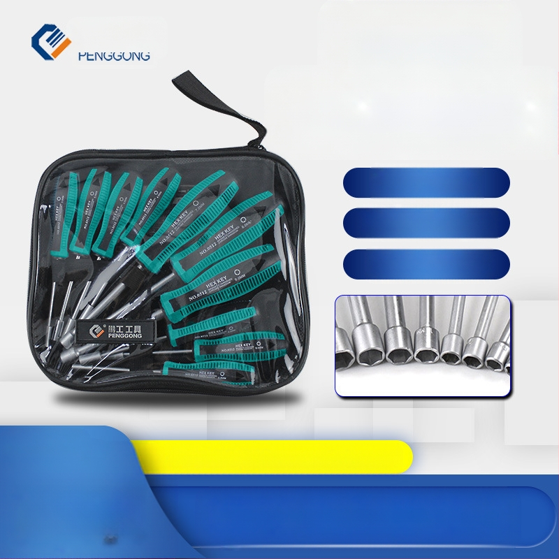 Penggong set hex utičnih odvijača, krom-vanadijska čelična, 100 g, šesterokutna glava