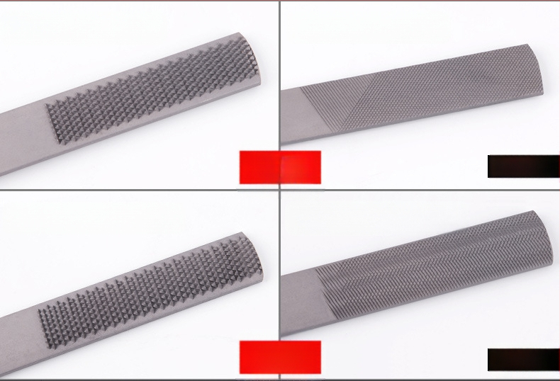 Дърводелски файл четири в едно, стоманен, плосък профил, двойна шарка, за дърводелство