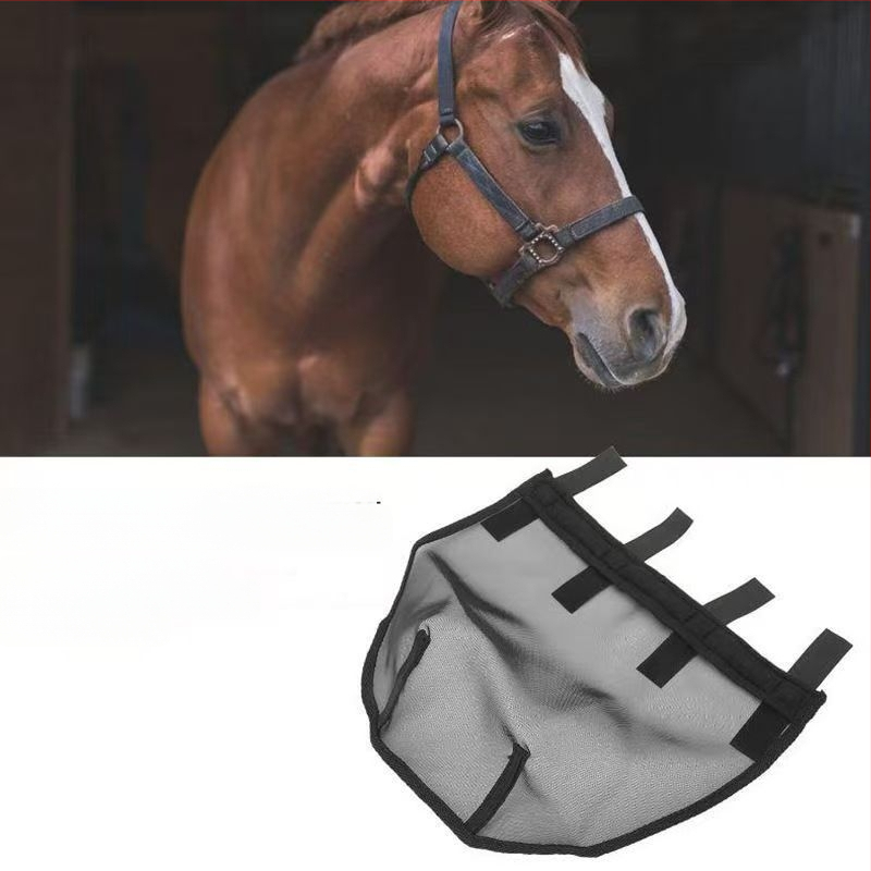 Arklių nosies apsauginis tinklas nuo uodų, megztas audinys, dulkių apsauga, reguliuojamas dirželis, vasaros naudojimui