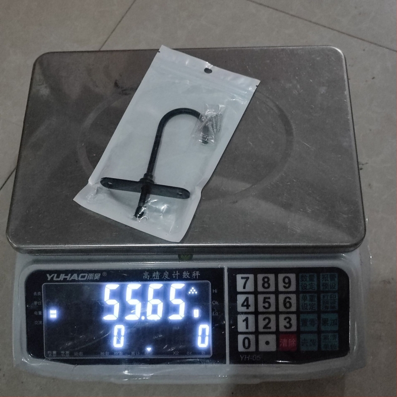 Banano laikiklis, plieninis, be vinų, purškiama dažų danga, 46 g, šiuolaikinis minimalistinis stilius