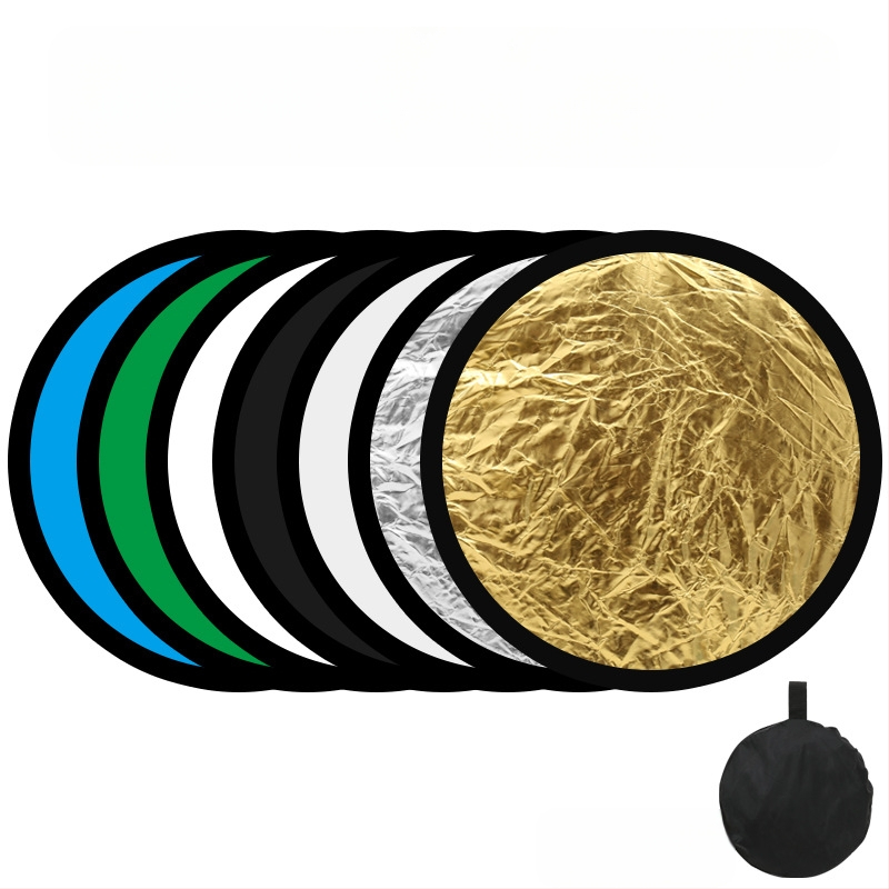 Сватбен кръгъл рефлектор за фотография, седем в едно, преносим и сгъваем, тегло 0,3 кг