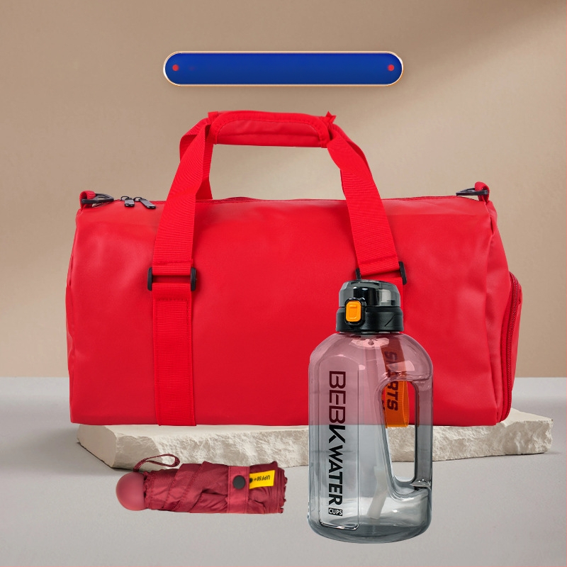 Wise Global πλαστικό σετ επιχειρηματικών δώρων με μοντέρνο μινιμαλιστικό στιλ — μπουκάλι νερού και τσάντα εξωτερικού χώρου