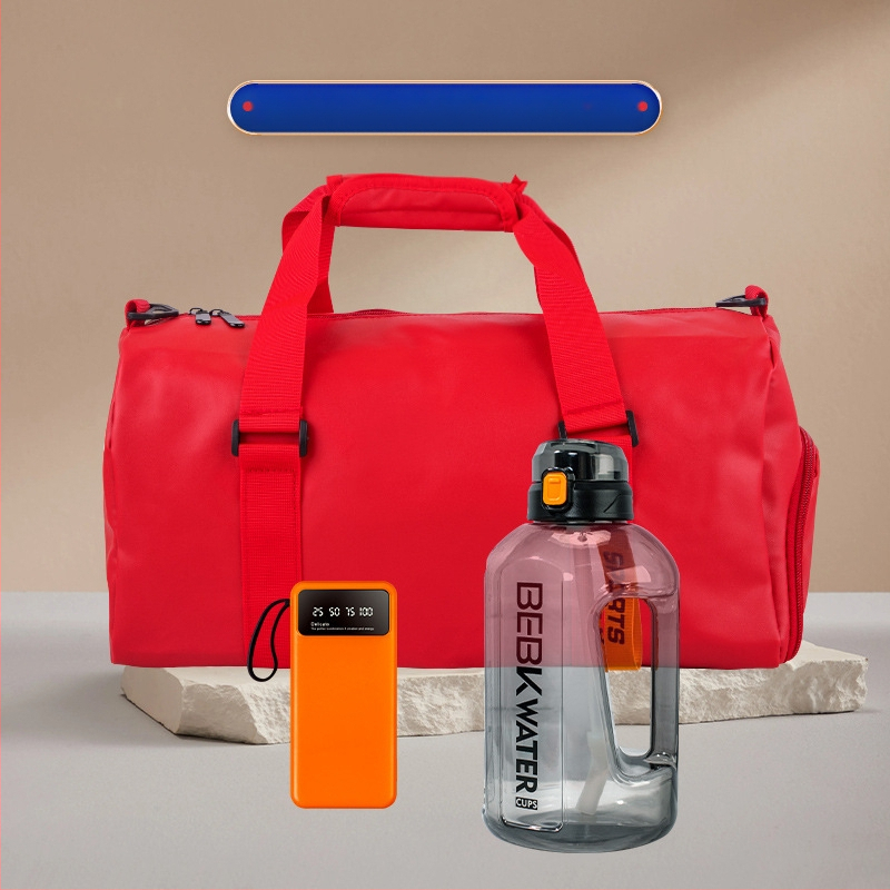 Wise Global πλαστικό σετ επιχειρηματικών δώρων με μοντέρνο μινιμαλιστικό στιλ — μπουκάλι νερού και τσάντα εξωτερικού χώρου