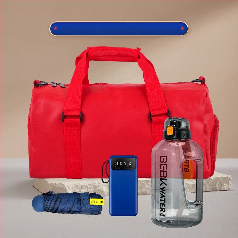 Wise Global πλαστικό σετ επιχειρηματικών δώρων με μοντέρνο μινιμαλιστικό στιλ — μπουκάλι νερού και τσάντα εξωτερικού χώρου