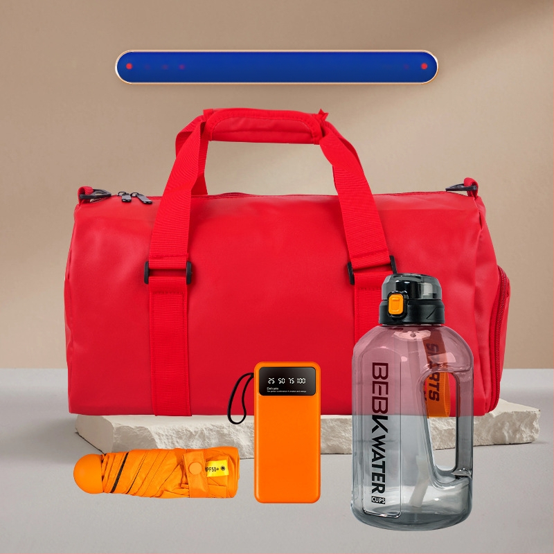 Wise Global πλαστικό σετ επιχειρηματικών δώρων με μοντέρνο μινιμαλιστικό στιλ — μπουκάλι νερού και τσάντα εξωτερικού χώρου