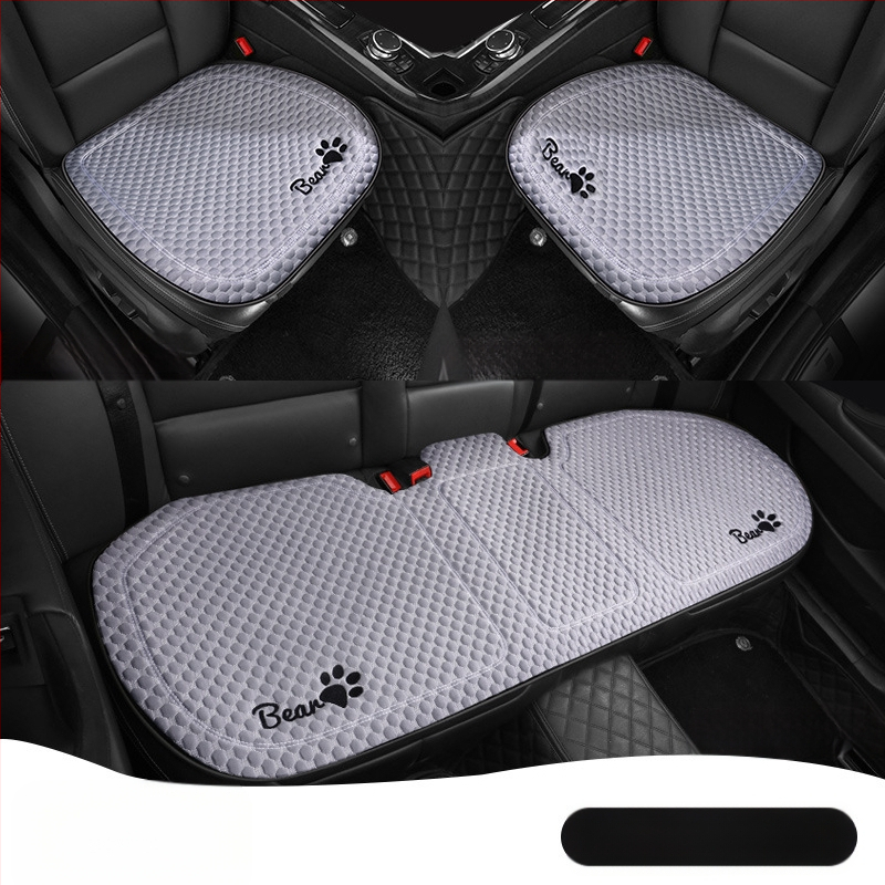 Κάλυμμα καθίσματος αυτοκινήτου για όλες τις εποχές, επίπεδος και απλός σχεδιασμός, επιφάνεια πολυεστέρα, γέμισμα δροσερό μετάξι.