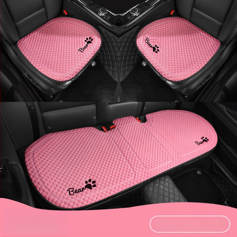 Κάλυμμα καθίσματος αυτοκινήτου για όλες τις εποχές, επίπεδος και απλός σχεδιασμός, επιφάνεια πολυεστέρα, γέμισμα δροσερό μετάξι.